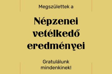 Megszülettek a 2025-ös Népzenei vetélkedő eredményei!