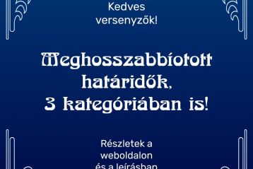 MEGHOSSZABBÍTOTT HATÁRIDŐK!