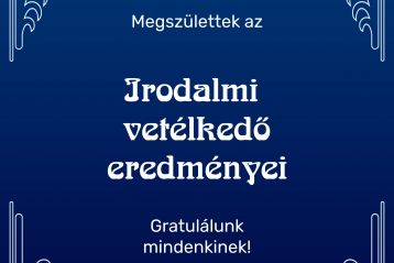 Megszülettek az 59. KMV Irodalmi vetélkedőjének eredményei!